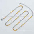 3mm 18"+2" new 316l stainless steel long chain locket pendant necklace, silver and gold chunky rolo chain jewelry design